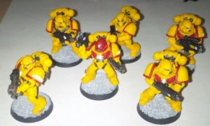 Imperial Fists Space Marines painted by me
