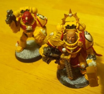 Veteran sergeant now equipped with a power fist and my Captain