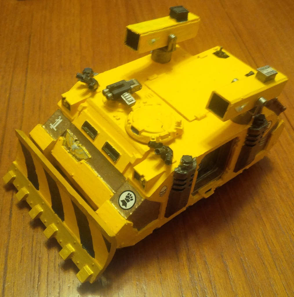 Imperial Fists Space Marine Rhino with two Hunter-Killer Missiles