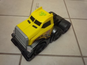 Toy truck which the circuity was removed-from for Chimera "Mako"