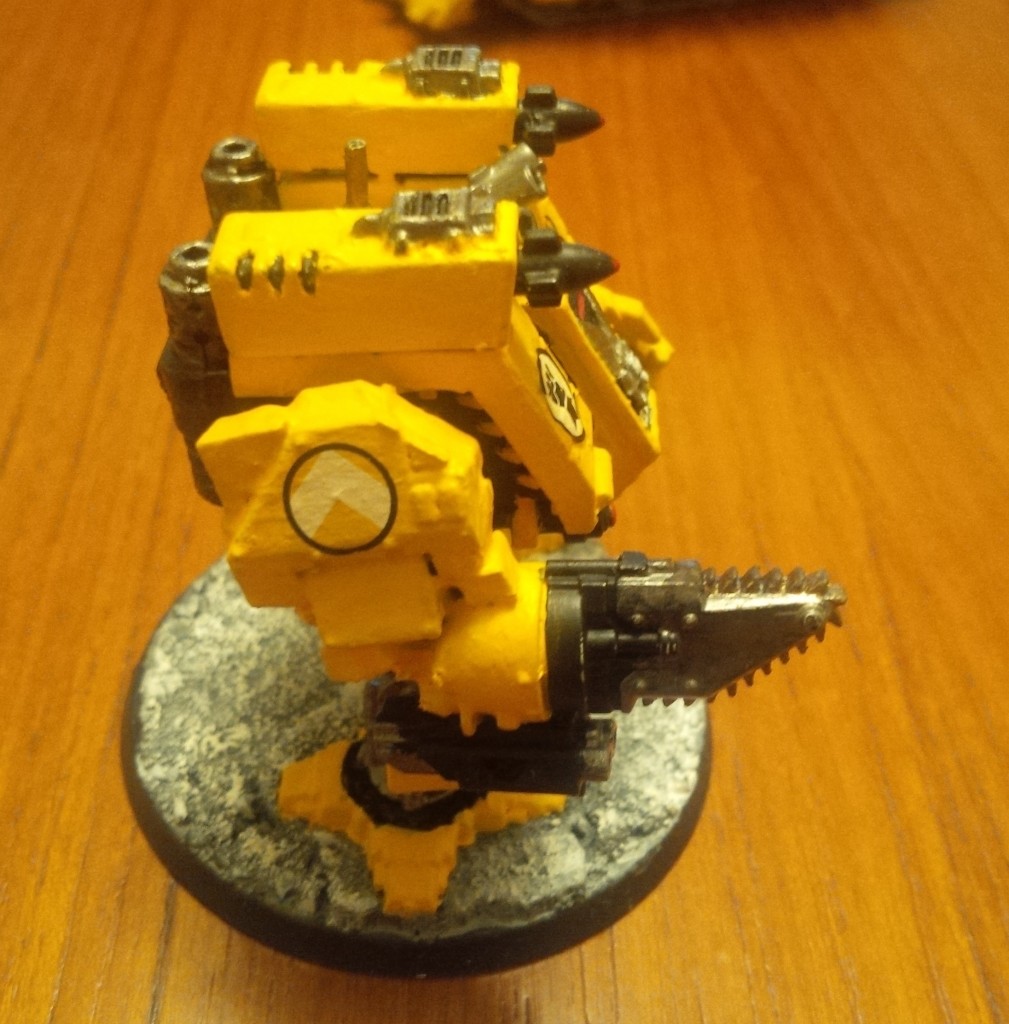 Imperial Fists Space Marine Dreadnought "Fort" (Side View)