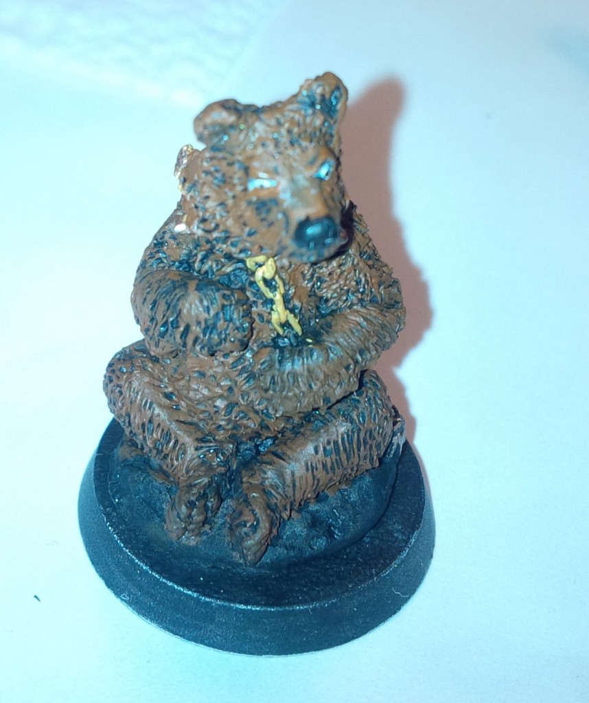 My painted version of  Cyril the Bear, the Dwarf King's Court Royal Mascot